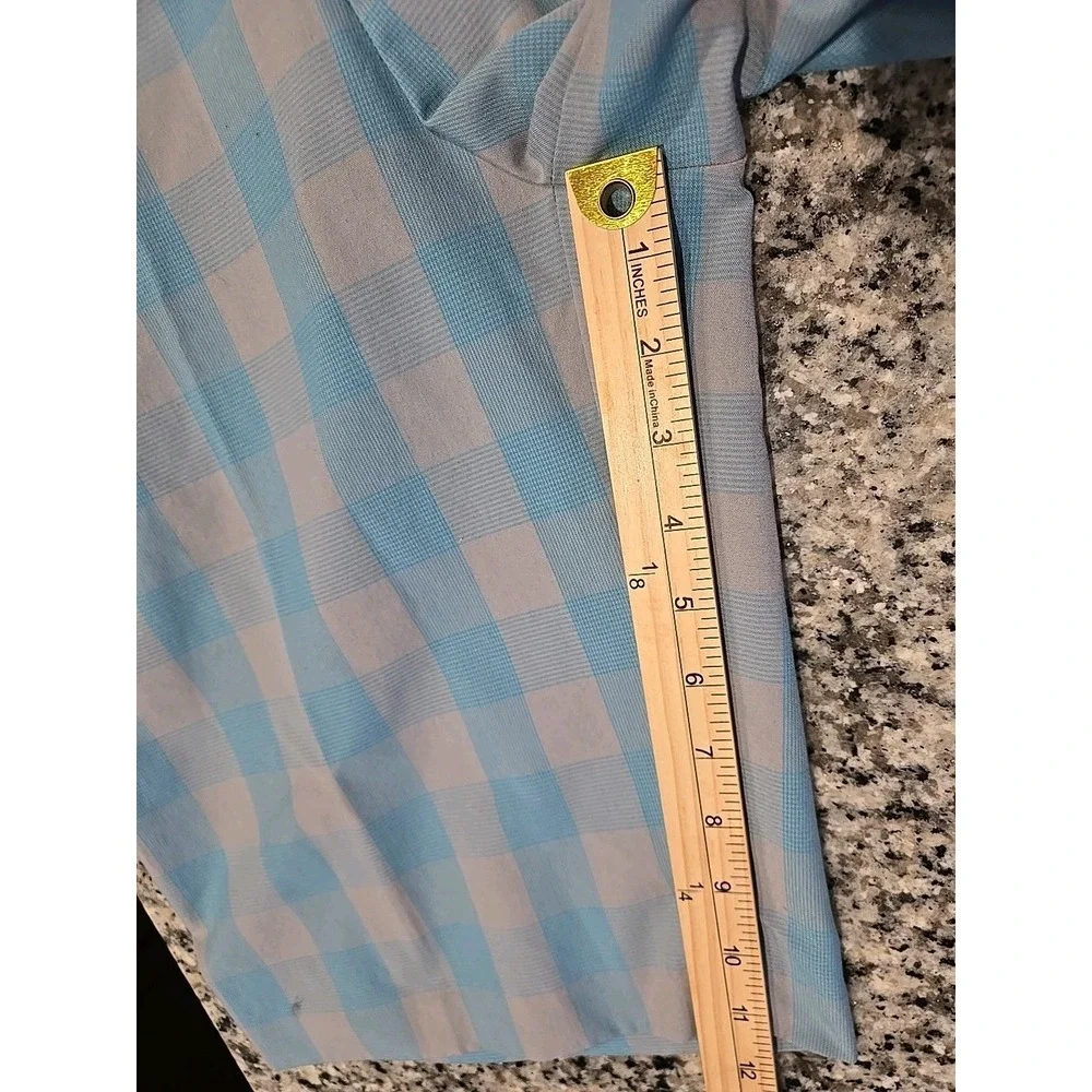 Mens Adidas Sz 32 Golf , Casual Shorts Blue/ Gray Plaid‎ Vacation Classic